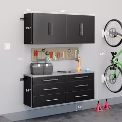 Prepac HangUps 60-in. F Storage Wall Cabinet 4-piece Set -The Novogratz Shop 5690898 ALT99