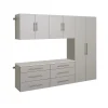 Prepac HangUps 90-in. H Storage Wall Cabinet 5-piece Set 2 Prepac HangUps 90-in. H Storage Wall Cabinet 5-piece Set -The Novogratz Shop 5690908 Gray