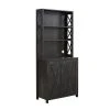 Home Source X-Frame Bar Storage Cabinet -The Novogratz Shop 5696852 Charcoal
