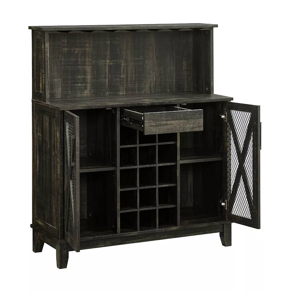 Home Source Jill Zarin Bar Coffee Station Storage Cabinet 5 Home Source Jill Zarin Bar Coffee Station Storage Cabinet - Image 3