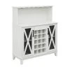 Home Source Jill Zarin Bar Coffee Station Storage Cabinet -The Novogratz Shop 5696892 White