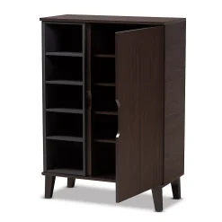 Baxton Studio Idina 1-Door Shoe Cabinet -The Novogratz Shop 5734425 ALT