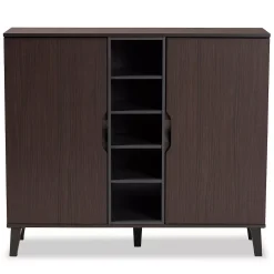 Baxton Studio Idina 2-Door Shoe Cabinet 10 Baxton Studio Idina 2-Door Shoe Cabinet -The Novogratz Shop 5734426 ALT2