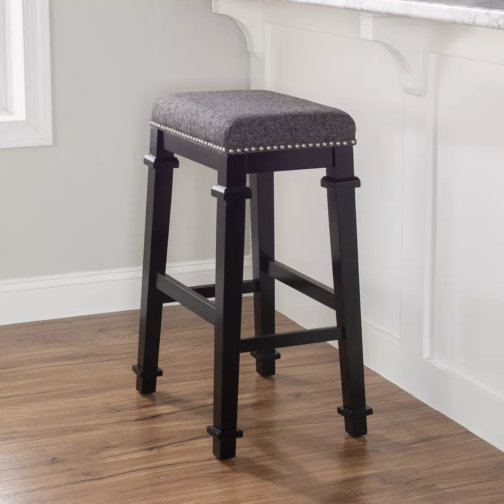 Linon Kennedy Backless Bar Stool 4 Linon Kennedy Backless Bar Stool - Image 2