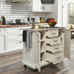 Homestyles Seaside Lodge Kitchen Cart 10 Homestyles Seaside Lodge Kitchen Cart -The Novogratz Shop 5780205 ALT4