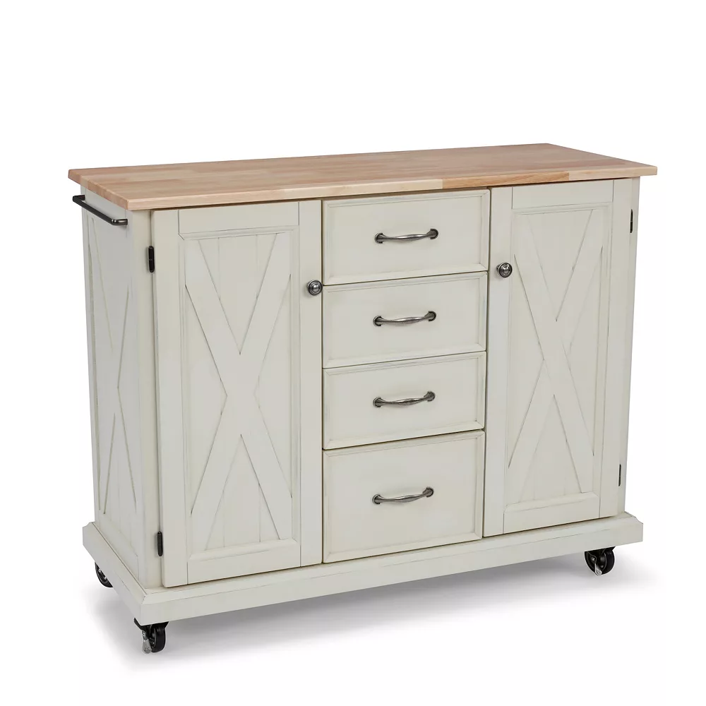 Homestyles Seaside Lodge 4-Drawer Kitchen Cart 3 Homestyles Seaside Lodge 4-Drawer Kitchen Cart