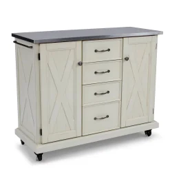 Homestyles Seaside Lodge Stainless Steel Top Kitchen Island / Cart