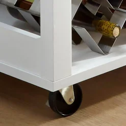 Homestyles Storage Plus Open Shelving Kitchen Cart -The Novogratz Shop 5780211 ALT2