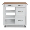 Homestyles Storage Plus Open Shelving Kitchen Cart 2 Homestyles Storage Plus Open Shelving Kitchen Cart -The Novogratz Shop 5780211 Off White