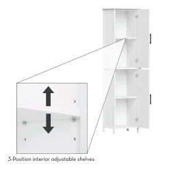 RiverRidge Home Monroe 4-Shelves Tall Storage Cabinet -The Novogratz Shop 5781228 ALT21