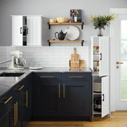 RiverRidge Home Monroe 4-Shelves Tall Storage Cabinet -The Novogratz Shop 5781228 ALT22