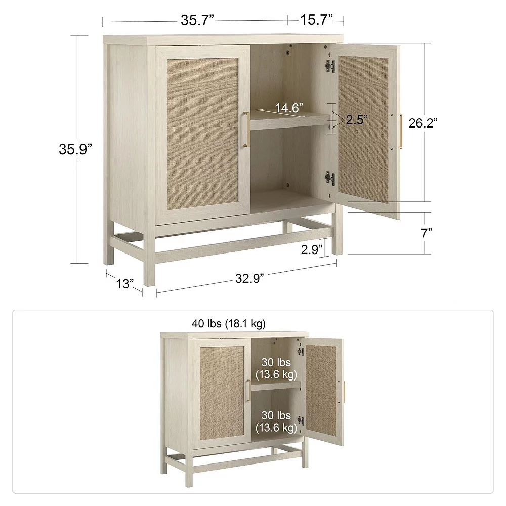 Ameriwood Home Lennon 2-Door Storage Cabinet 7 Ameriwood Home Lennon 2-Door Storage Cabinet - Image 5