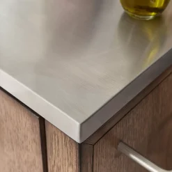 Homestyles Big Sur Stainless Steel Top Kitchen Cart -The Novogratz Shop 5790791 ALT3