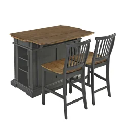 Homestyles Americana Kitchen Island & Stool Set -The Novogratz Shop 5790795 ALT