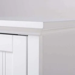 American Furniture Classics One Door Storage Kitchen Home Pantry Cabinet, White -The Novogratz Shop 5792713 ALT3