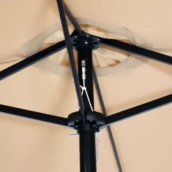 Sunnydaze Decor Sunnydaze 15 Ft Steel Double-Sided Patio Umbrella With Sandbag Base - Tan -The Novogratz Shop 5809790 ALT2