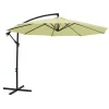 Sunnydaze Decor Sunnydaze Offset Outdoor Patio Umbrella With Crank - 9-Foot - Pale Buttercup -The Novogratz Shop 5811982