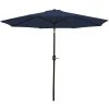 Sunnydaze Decor Sunnydaze 9 Ft Aluminum Patio Umbrella With Tilt And Crank - Navy Blue -The Novogratz Shop 5811983