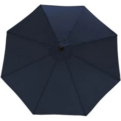 Sunnydaze Decor Sunnydaze 9 Ft Aluminum Patio Umbrella With Tilt And Crank - Navy Blue -The Novogratz Shop 5811983 ALT2
