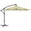 Sunnydaze Decor Sunnydaze 9.5 Ft Solar Cantilever Offset Patio Umbrella - Pale Buttercup -The Novogratz Shop 5811986