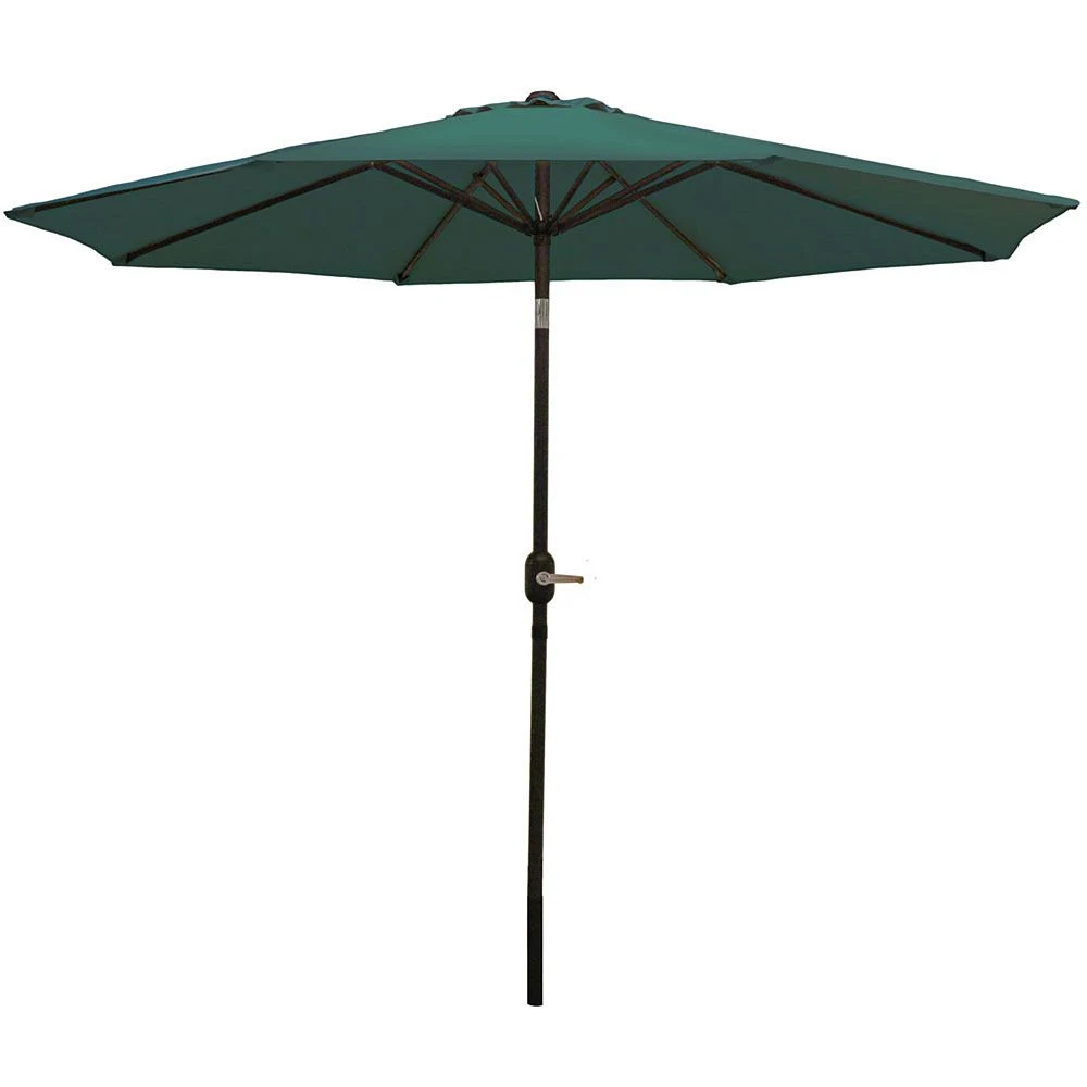 Sunnydaze Decor Sunnydaze 9 Ft Aluminum Patio Umbrella With Tilt And Crank - Green 3 Sunnydaze Decor Sunnydaze 9 Ft Aluminum Patio Umbrella With Tilt And Crank - Green