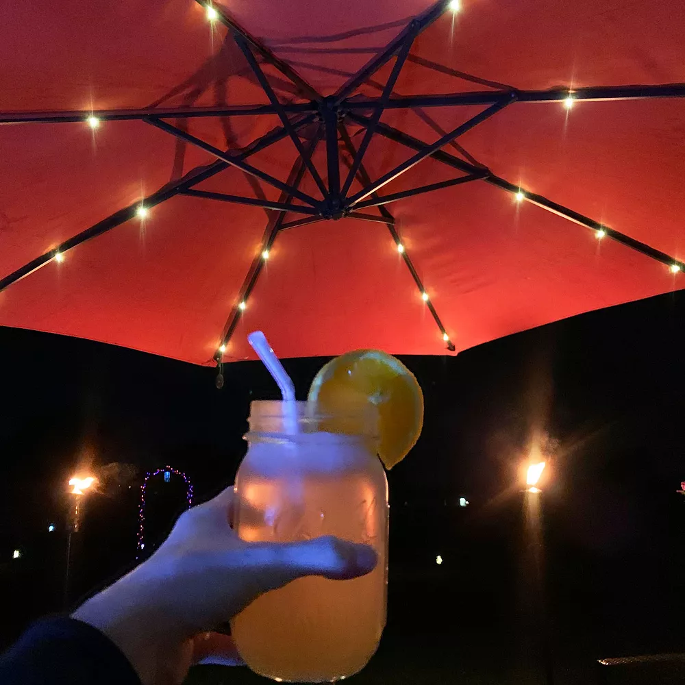 Sunnydaze Decor Sunnydaze 10 Ft Solar Offset Steel Patio Umbrella With Crank - Burnt Orange 4 Sunnydaze Decor Sunnydaze 10 Ft Solar Offset Steel Patio Umbrella With Crank - Burnt Orange - Image 2