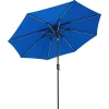 Sunnydaze Decor Sunnydaze 9 Ft Solar Sunbrella Patio Umbrella With Tilt - Pacific Blue -The Novogratz Shop 5811991