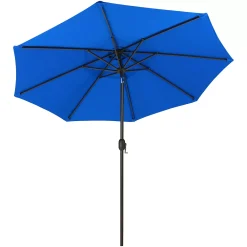 Sunnydaze Decor Sunnydaze 9 Ft Sunbrella Patio Umbrella With Tilt And Crank - Pacific Blue
