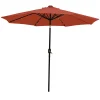 Sunnydaze Decor Sunnydaze 9 Ft Solar Aluminum Patio Umbrella With Tilt And Crank - Orange -The Novogratz Shop 5811997