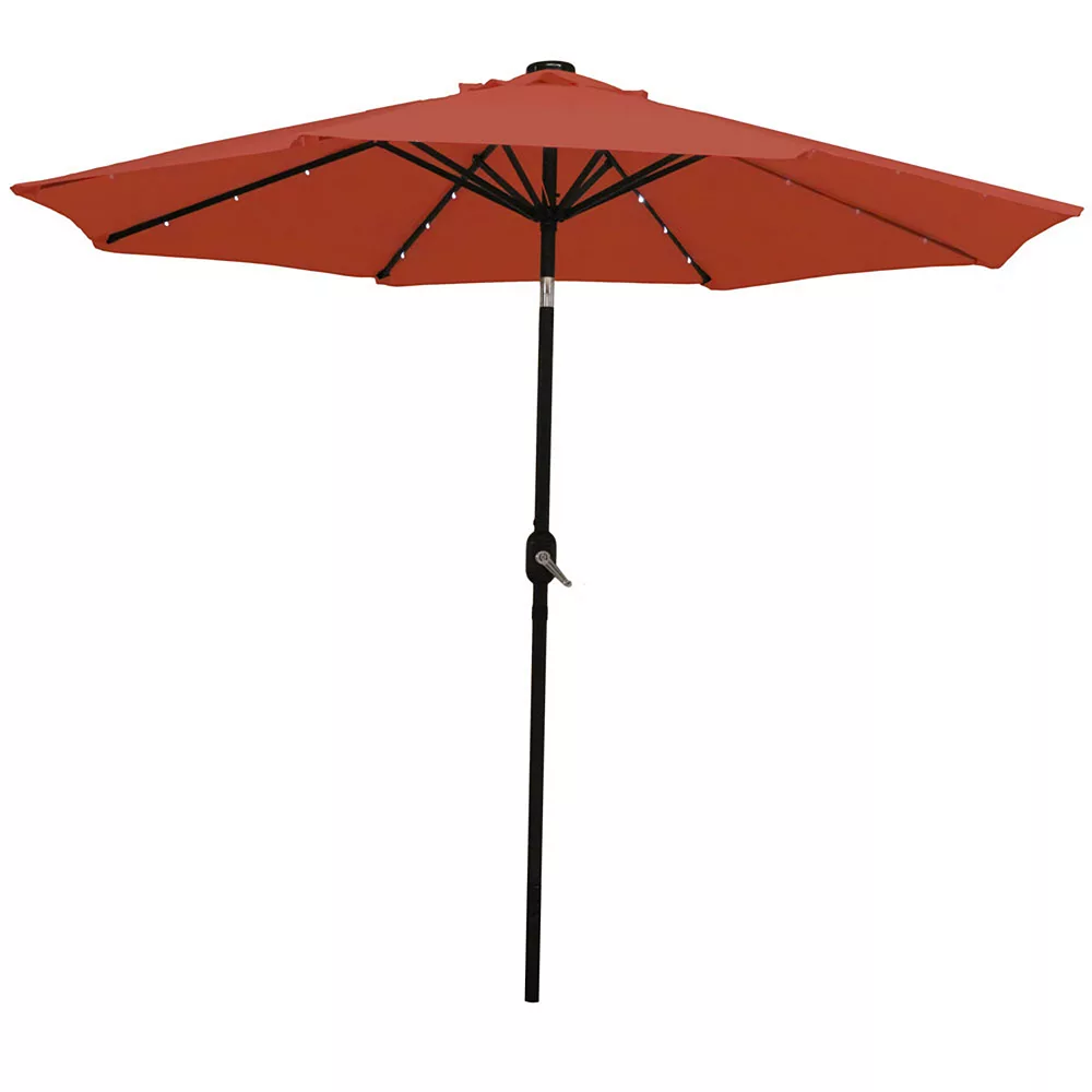 Sunnydaze Decor Sunnydaze 9 Ft Solar Aluminum Patio Umbrella With Tilt And Crank - Orange 3 Sunnydaze Decor Sunnydaze 9 Ft Solar Aluminum Patio Umbrella With Tilt And Crank - Orange