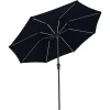 Sunnydaze Decor Sunnydaze 9 Ft Solar Sunbrella Patio Umbrella With Tilt - Navy Blue -The Novogratz Shop 5812002