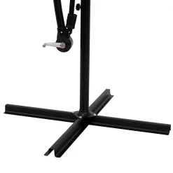 Sunnydaze Decor Sunnydaze 9.5 Ft Solar Cantilever Offset Patio Umbrella - Emerald -The Novogratz Shop 5812003 ALT3