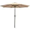 Sunnydaze Decor Sunnydaze 9 Ft Aluminum Patio Umbrella With Tilt And Crank - Beige 2 Sunnydaze Decor Sunnydaze 9 Ft Aluminum Patio Umbrella With Tilt And Crank - Beige -The Novogratz Shop 5812018
