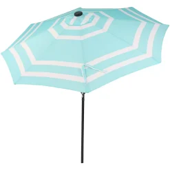 Sunnydaze Decor Sunnydaze 9 Ft Solar Patio Umbrella With Lights, Tilt, And Crank - Teal