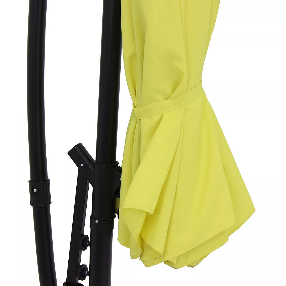 Sunnydaze Decor Sunnydaze 9.5 Ft Cantilever Offset Patio Umbrella With Crank - Sunshine 5 Sunnydaze Decor Sunnydaze 9.5 Ft Cantilever Offset Patio Umbrella With Crank - Sunshine - Image 3