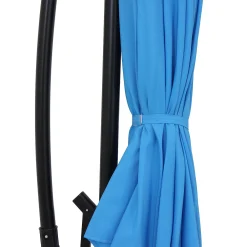 Sunnydaze Decor Sunnydaze 9.5 Ft Cantilever Offset Patio Umbrella With Crank - Azure -The Novogratz Shop 5812060 ALT2
