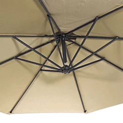 Sunnydaze Decor Sunnydaze 10 Ft Cantilever Offset Steel Patio Umbrella With Crank - Beige -The Novogratz Shop 5812082 ALT2