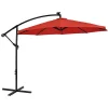 Sunnydaze Decor Sunnydaze 9.5 Ft Solar Cantilever Offset Patio Umbrella - Cherry -The Novogratz Shop 5812083