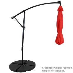 Sunnydaze Decor Sunnydaze 9.5 Ft Solar Cantilever Offset Patio Umbrella - Cherry 7 Sunnydaze Decor Sunnydaze 9.5 Ft Solar Cantilever Offset Patio Umbrella - Cherry -The Novogratz Shop 5812083 ALT