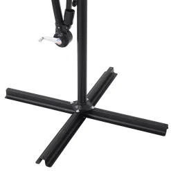 Sunnydaze Decor Sunnydaze 9.5 Ft Solar Cantilever Offset Patio Umbrella - Cherry 9 Sunnydaze Decor Sunnydaze 9.5 Ft Solar Cantilever Offset Patio Umbrella - Cherry -The Novogratz Shop 5812083 ALT3