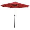 Sunnydaze Decor Sunnydaze 9 Ft Solar Aluminum Patio Umbrella With Tilt And Crank - Red 2 Sunnydaze Decor Sunnydaze 9 Ft Solar Aluminum Patio Umbrella With Tilt And Crank - Red -The Novogratz Shop 5812086