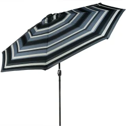 Sunnydaze Decor Sunnydaze 9 Ft Solar Patio Umbrella With Lights, Tilt, And Crank - Catalina