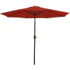 Sunnydaze Decor Sunnydaze 9 Ft Aluminum Patio Umbrella With Tilt And Crank - Burnt Orange -The Novogratz Shop 5812096