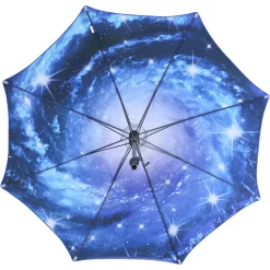 Sunnydaze Decor Sunnydaze 9 Ft Aluminum Patio Umbrella With Tilt And Crank - Starry Galaxy -The Novogratz Shop 5812611 ALT2