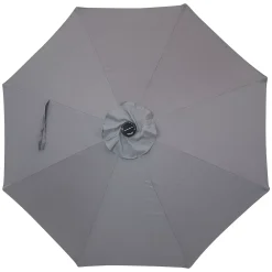 Sunnydaze Decor Sunnydaze 9 Ft Solar Aluminum Patio Umbrella With Tilt And Crank - Gray -The Novogratz Shop 5812612 ALT