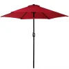 Sunnydaze Decor Sunnydaze 7.5 Ft Aluminum Patio Umbrella With Tilt And Crank - Red -The Novogratz Shop 5812930