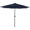 Sunnydaze Decor Sunnydaze 9 Ft Solar Aluminum Patio Umbrella With Tilt And Crank - Navy -The Novogratz Shop 5817247