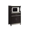 Hodedah Wheeled Microwave Island Cart W/ Drawer And Cabinet Storage, Choco Grey 2 Hodedah Wheeled Microwave Island Cart W/ Drawer And Cabinet Storage, Choco Grey -The Novogratz Shop 5877739
