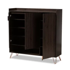 Baxton Studio Baldor Shoe Cabinet Floor Decor -The Novogratz Shop 5883397 ALT2