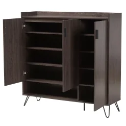 Baxton Studio Baldor Shoe Cabinet Floor Decor -The Novogratz Shop 5883397 ALT3